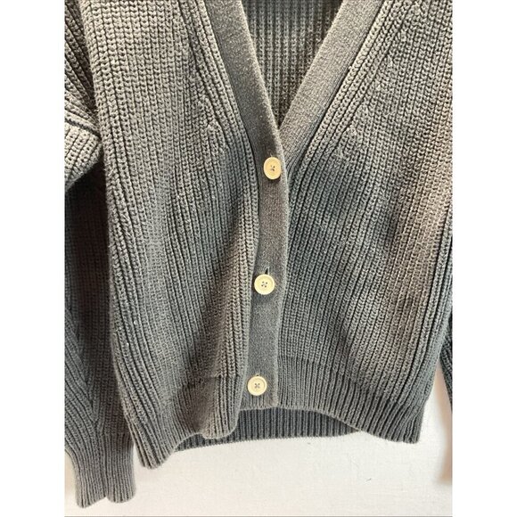 Tradlands Shelter Cardigan Grandpa Sweater dark Gray Womens XXS boxy - Picture 2 of 9